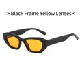 Gafas de sol retro con montura negra gruesa y lentes amarillas transparentes - Montura Negra Lentes Amarillas
