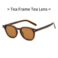 Vintage TR material sunglasses with brown frames and lenses plus silver metal studs - Tea Frame Tea Lens