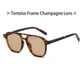 Lunettes de soleil aviateur rétro avec monture écaille et verres teintés champagne - Monture Écaille Verres Champagne