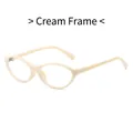 Lightweight cat eye blue light blocking glasses for teens with beige frame finish - Beige Frame