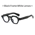 Vintage chunky black frame sunglasses with transparent lenses and metal rivet details - Black Frame Clear Lenses