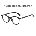 Lunettes rétro monture ronde noire avec verres transparents et charnières dorées - Monture Noire Verres Transparents