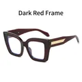 Retro Oversized-Sonnenbrille in Weinrot mit goldfarbenen gewebten Metalldetails - Jujube Roter Rahmen
