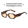Occhiali da sole retrò con montatura spessa tartarugata e lenti color champagne - Montatura Tartarugata Lenti Champagne