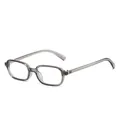 Fashionable rectangle sunglasses with transparent grey frame and clear lenses for unisex style - Transparent Grey Frame Clear Lens