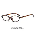 Retro oval tortoiseshell eyeglasses frame in C7 hawksbill finish for women - Tortoise Frame Clear Lens