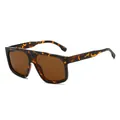 Lunettes de soleil futuristes avec monture écaille de tortue et verres marron - Monture Écaille de Tortue Verres Thé