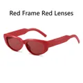 Gafas de sol retro cat-eye con montura roja llamativa y lentes de color rojo - Montura Roja Lente Roja