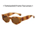 Occhiali da sole geometrici tartarugati con lenti marroni in stile hip-hop alla moda donna - Montatura Marrone Demi Lenti Marroni