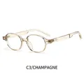 Occhiali rotondi TR90 color champagne per donna con montatura trasparente alla moda - Montatura Champagne