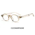 Montatura rotonda in TR90 color champagne con dettagli in rivetti per uno stile retrò trendy - Montatura Champagne