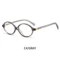 Occhiali anti luce blu con montatura ovale piccola in grigio trasparente colore C4 - Grigio Trasparente