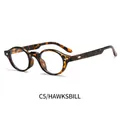 Classic round TR90 tortoiseshell glasses frame with silver diamond metal rivets - Tortoiseshell Frame