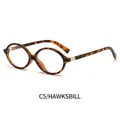 Retro small oval eyeglass frames in hawksbill tortoiseshell finish with gold accents - Tortoiseshell Frame