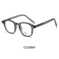 Square TR90 anti-blue light glasses frame in transparent gray with UV400 protection - Transparent Grey