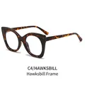 Montatura occhiali cat-eye oversize con motivo tartarugato e filtro luce blu - Montatura Tartarugata (C4/HAWKSBILL)