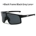 Gafas de sol deportivas negro mate con lentes gris oscuro y patillas ventiladas - Montura Negra Lentes Gris Negro
