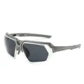 Gafas de sol deportivas para ciclismo con montura gris metalizado y lentes grises - Montura Gris Metalizado Lentes Gris Negro