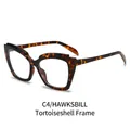 Occhiali anti luce blu cat-eye con montatura vintage in tartaruga per donna - Montatura Tartarugata Lente Chiara Anti Luce Blu