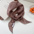 Foulard en soie rétro français marron café à rayures en tissu de lin léger chic - 22Linen-Imprimé Abstrait Kaki