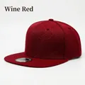 Cappellino snapback bordeaux classico a sei pannelli con visiera piatta e twill - Borgogna