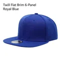 Cappellino snapback blu reale con visiera piatta, sei pannelli ed etichetta sport silver - Blu Reale
