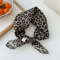 Dark green leopard print cotton hair bow accessory with a soft retro Japanese aesthetic - Leopard Green