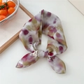 Artistic cotton linen scarf featuring multi-colored tie-dye print with a soft silk texture - Smudge Red