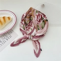 Sciarpa a pieghe con stampa floreale rosa e design a fisarmonica, stile chic francese - Peonia Rosa Floreale (Plissettato 3)