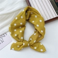 Vintage ginger yellow polka dot cotton linen hair band with stylish knotted design - Polka Dot Yellow