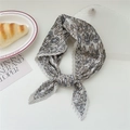 Beige pleated bandana featuring paisley print and elegant accordion pleats for women - Beige Sun Butterfly Paisley
