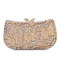 Clutch da sera dorata con design a farfalla e strass pavé per donna - 20*11*5cm / Oro AB