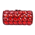Luxuriöse rote Abendtasche mit marquise-geschliffenen Kristallverzierungen und Verschluss - Rot