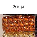 Elegant luxury clutch bag covered in vibrant orange marquise-cut crystals - Orange
