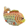 Borsa da sera a forma di pesce dorato con cristalli colorati per eventi eleganti - Giallo