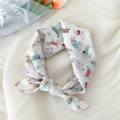 Bandana en coton blanc orné de motifs de chiens de dessins animés colorés - 11B Chien Pointillé