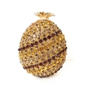 Elegante abendliche Clutch-Tasche in Ananasform mit glitzernden Gold- und Bernsteinsteinen - Ananasform (Gold Kaffee) / Goldkaffee