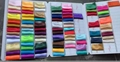 Detailed color swatches of satin fabric with unique numbering for flower clutch bags - Custom Other Colors