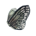 Exquisite butterfly crystal clutch bag with high density rhinestones for evening gala - Black Gray Silver