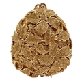 Gedetailleerde weergave van de gouden strass-clutch met verfijnde bloemmotieven - Goud / Gouden Strass