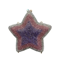 Detalle de bolso de fiesta estrella con cristales degradados y broche de gema - Rosa Púrpura