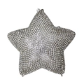 Silberne sternförmige Abendtasche mit funkelnder Strass-Kristall-Verzierung - Silber