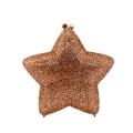Star-shaped clutch bag in amber brown finish with full rhinestone embellishments - Champagne
