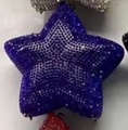 Royal blue star-shaped evening clutch bag featuring shimmering rhinestone embellishments - Sapphire Blue