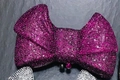 Luxe fuchsia bow clutch bag with full rhinestones and gem-set clasp detail - Rose Red