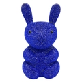 Elegante borsa da sera a forma di coniglio con strass blu reale scintillanti - Blu Reale