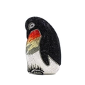 Elegante borsa da sera a forma di pinguino tempestata di cristalli brillanti a mano - Nero Iridescente
