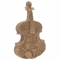 Elegant champagne gold violin clutch bag fully embellished with shimmering rhinestones - Gold Yellow