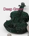 Borsa da sera verde scuro a forma di violino con strass luccicanti per eventi formali - verde scuro