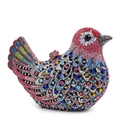 Exquisite bird shaped evening clutch encrusted with colorful crystals for formal banquets - Red Head Black Multicolor